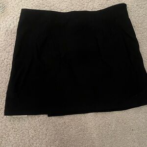 black mini skirt